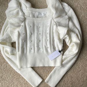 ASTR Ruffle Crop Sweater